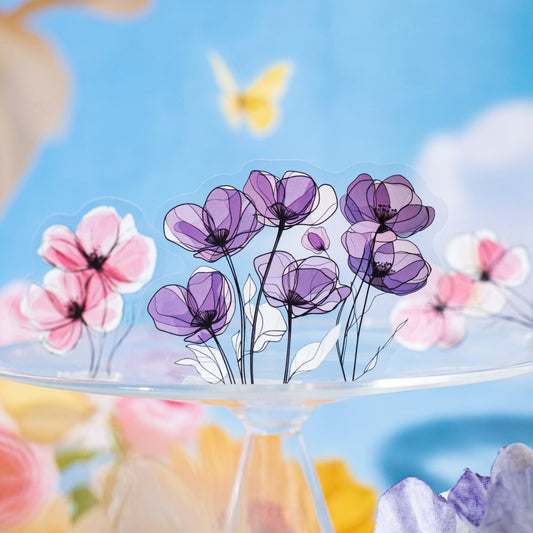 90PCS Floral Landscapes PET Sticker Set for Journaling Scrapbook