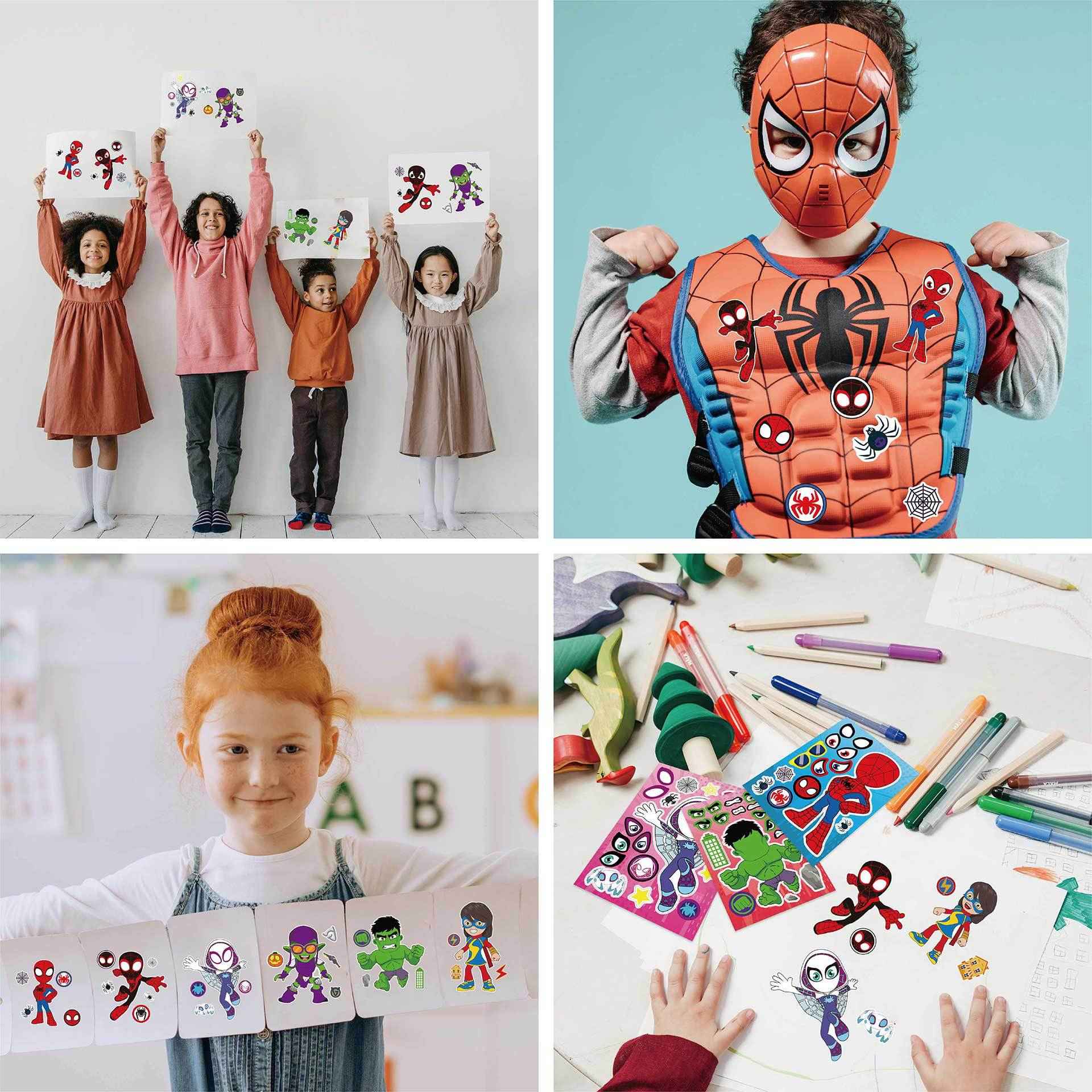 24 Sheets Spidey & Friends Stickers for Kids - TTpen