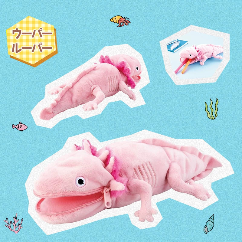SetoCraft Japan Ocean Animal Plush Pencil Case Whale/Seal/Frog/Axolotl
