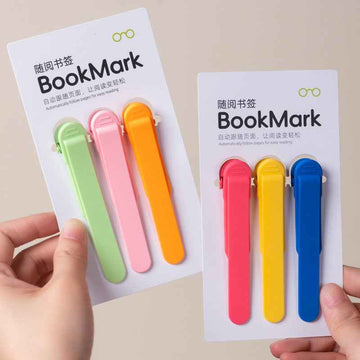 6pcs Automatic Silicone Bookmarks  for Reading Women Men Book Lovers