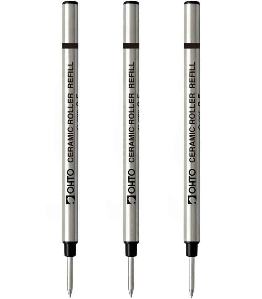 OHTO Ceramic Roller Pen Refills C-310,Black Ink,1.0mm,3-Pack