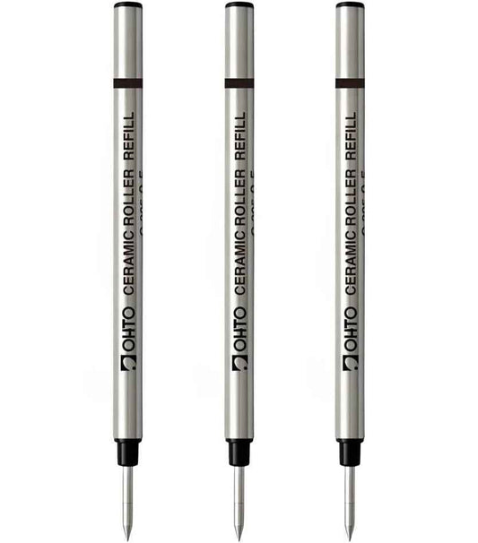 OHTO Ceramic Roller Pen Refills C-310,Black Ink,1.0mm,3-Pack