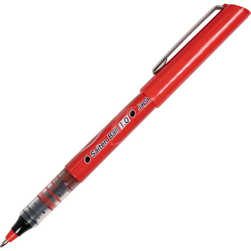 OHTO Saiten Ball Rollerball Pen 1.0mm + 1.5mm Red 2 Pack