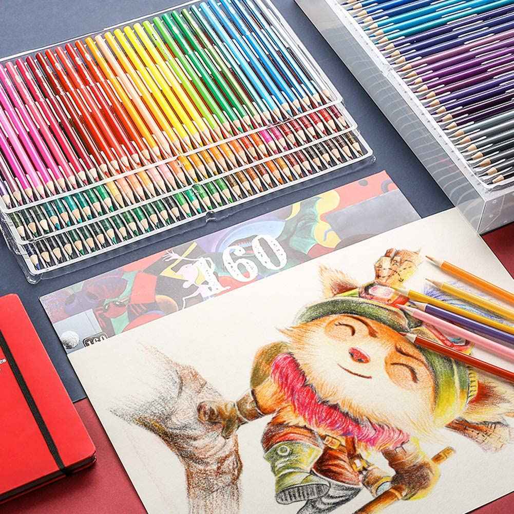 BRUTFUNER 160 Colors Oily Art Pre-Sharpened Coloured Pencils Set - TTpen