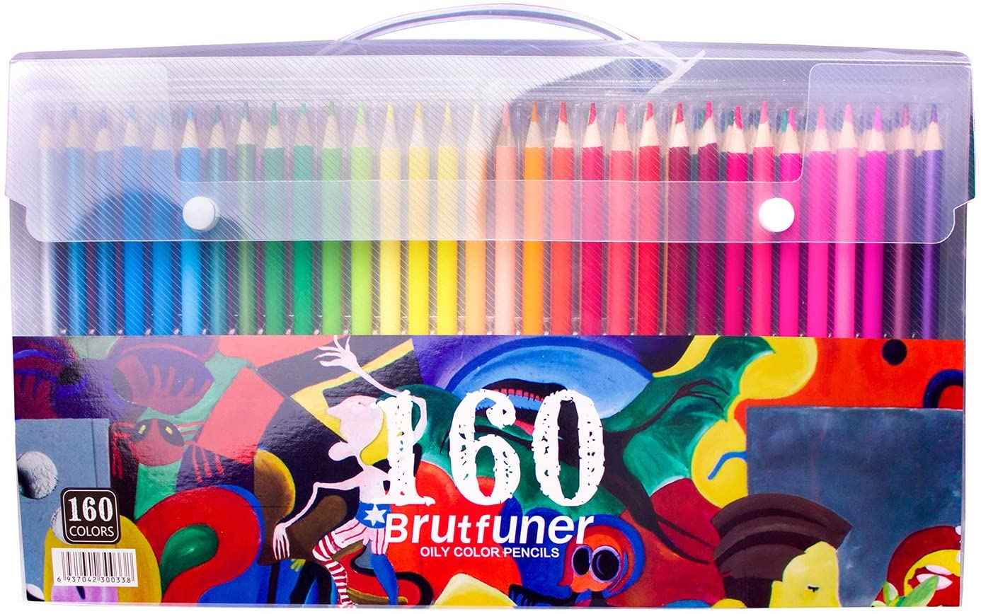 BRUTFUNER 160 Colors Oily Art Pre-Sharpened Coloured Pencils Set - TTpen