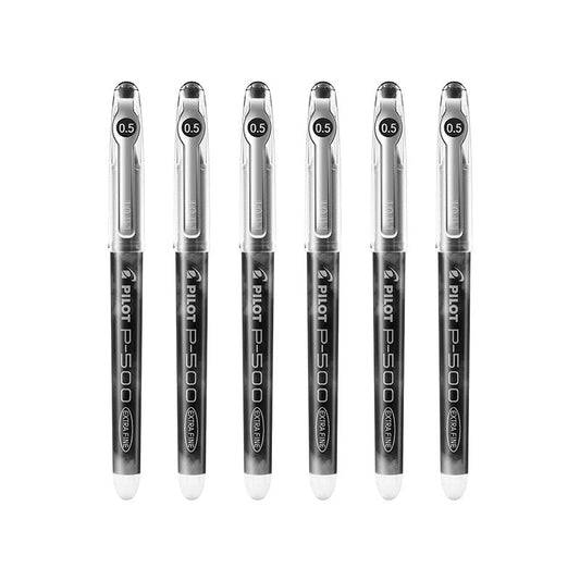 Pilot Precise P-500 Gel Ink Rolling Ball Pens,Extra Fine Point,6 Pack Black