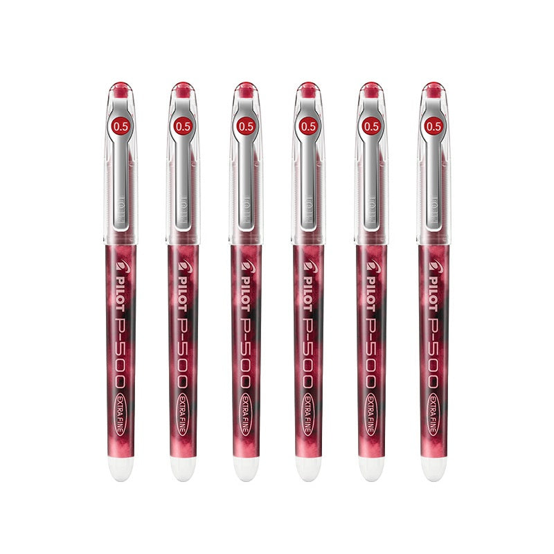 Pilot Precise P-500 Gel Ink Rolling Ball Pens,Extra Fine Point,6 Pack Red