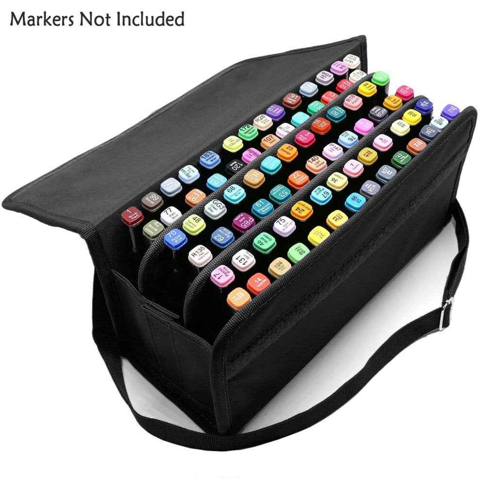 Markers Case Oxford Organizer Holder with 80 Slots - TTpen
