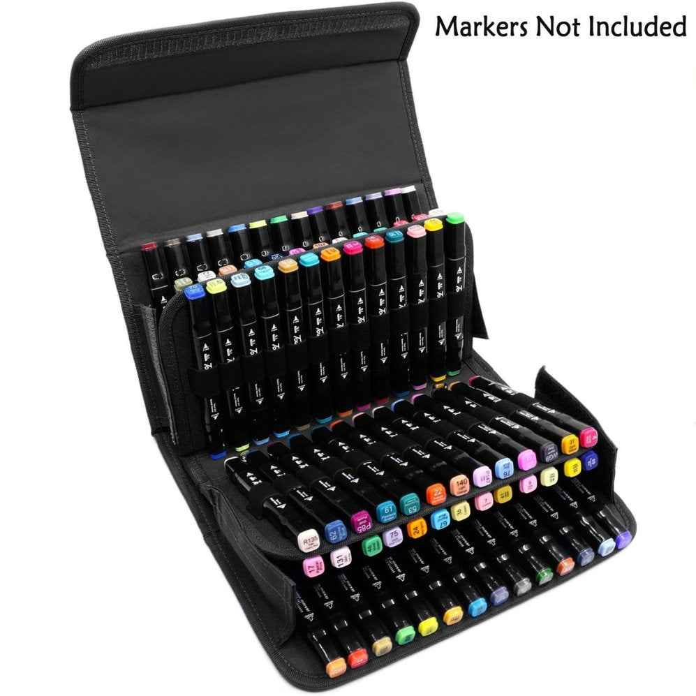 Markers Case Oxford Organizer Holder with 80 Slots - TTpen