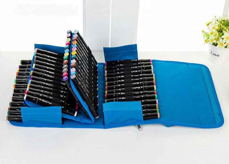 Markers Case Oxford Organizer Holder with 80 Slots - TTpen