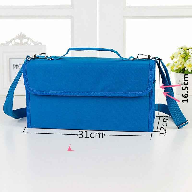 Markers Case Oxford Organizer Holder with 80 Slots - TTpen