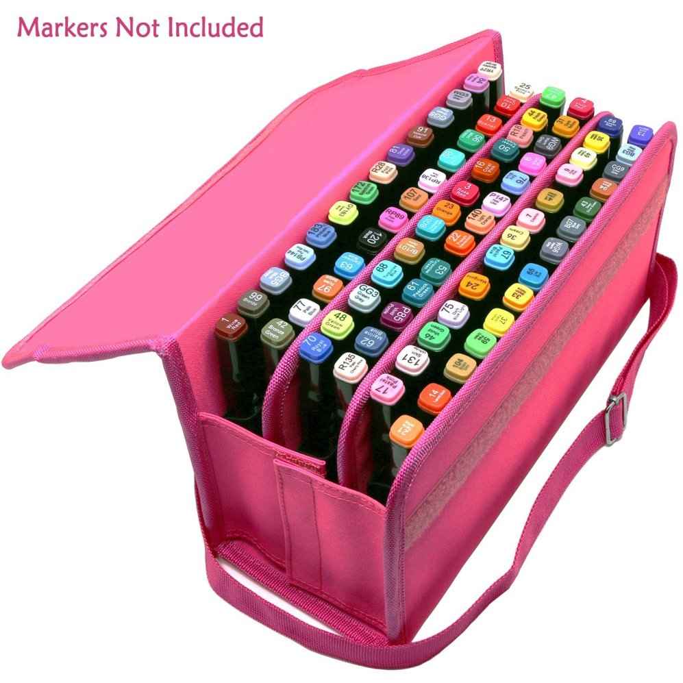 Markers Case Oxford Organizer Holder with 80 Slots - TTpen