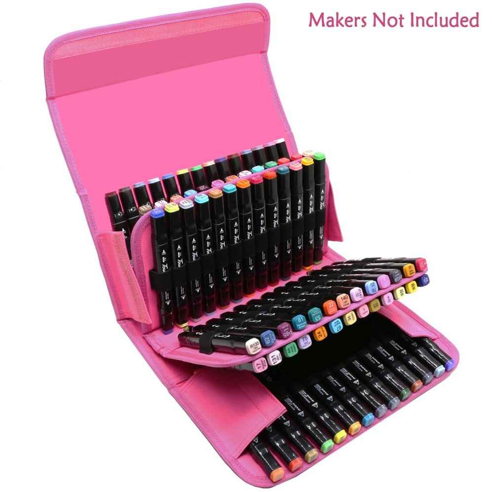 Markers Case Oxford Organizer Holder with 80 Slots - TTpen