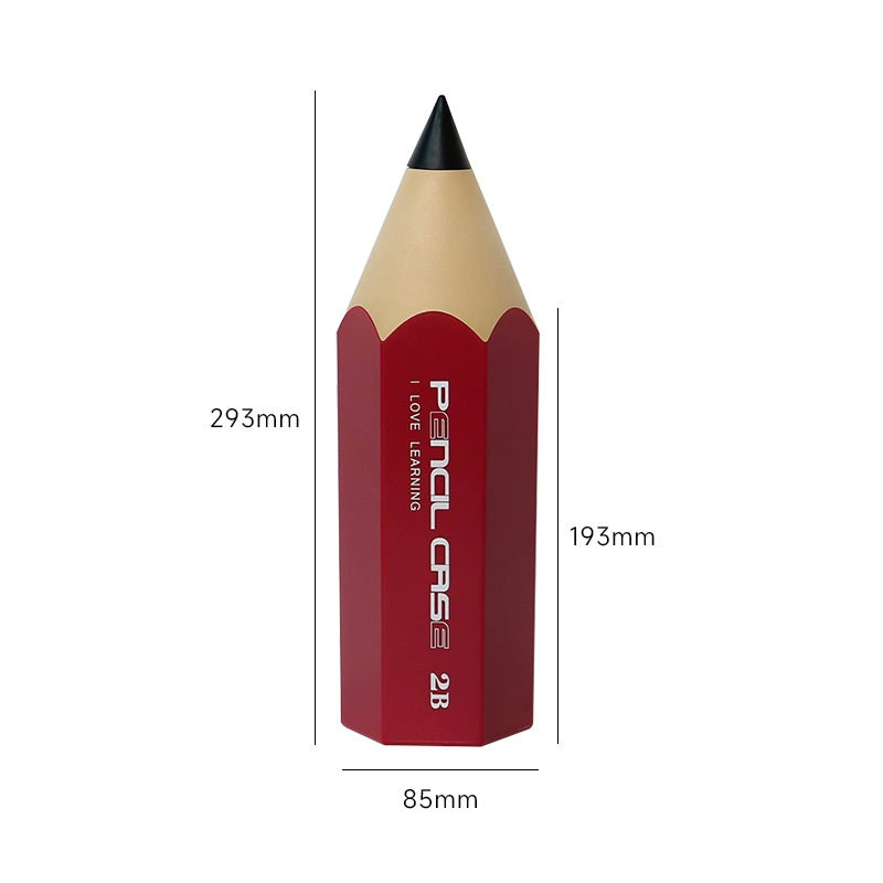 Pencil Shaped Pen Holder,Double Layer Desktop Pencil Storage Organizer Red