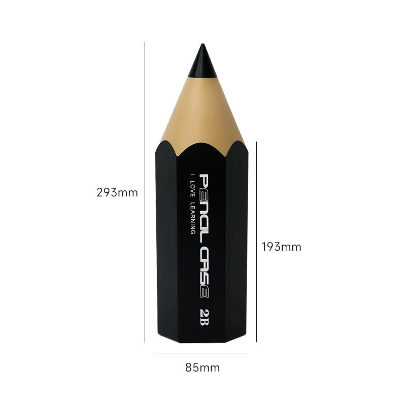 Pencil Shaped Pen Holder,Double Layer Desktop Pencil Storage Organizer Black