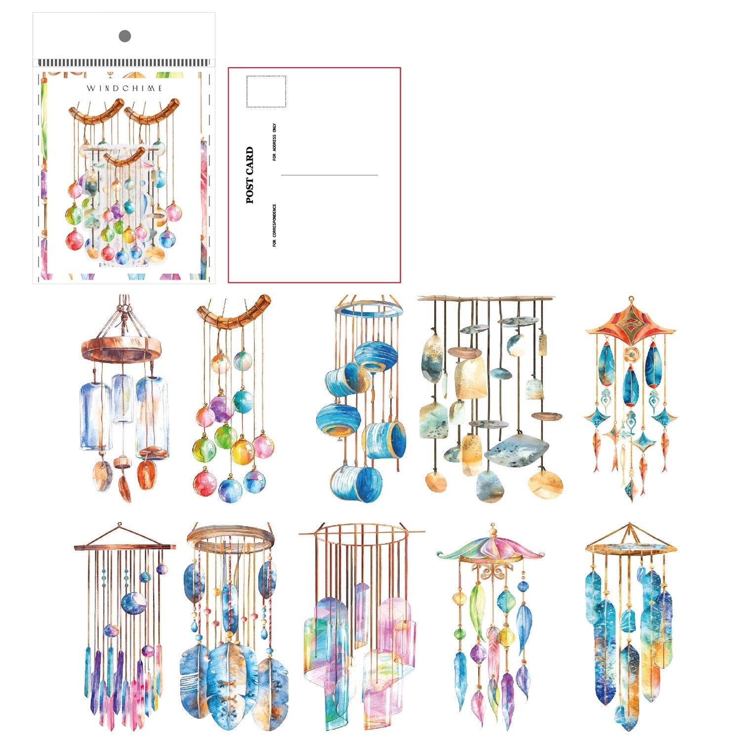 Dreamland Feather Sticker Set – 120 Sheets 70mm