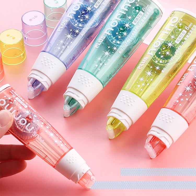 PLUS Glue Tape 1/4" Wide Adhesive,1 Body with 5 Refills