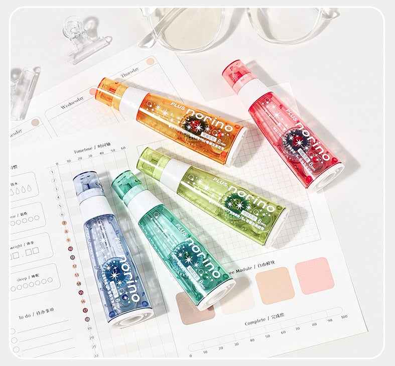 PLUS Glue Tape 1/4" Wide Adhesive,1 Body with 5 Refills