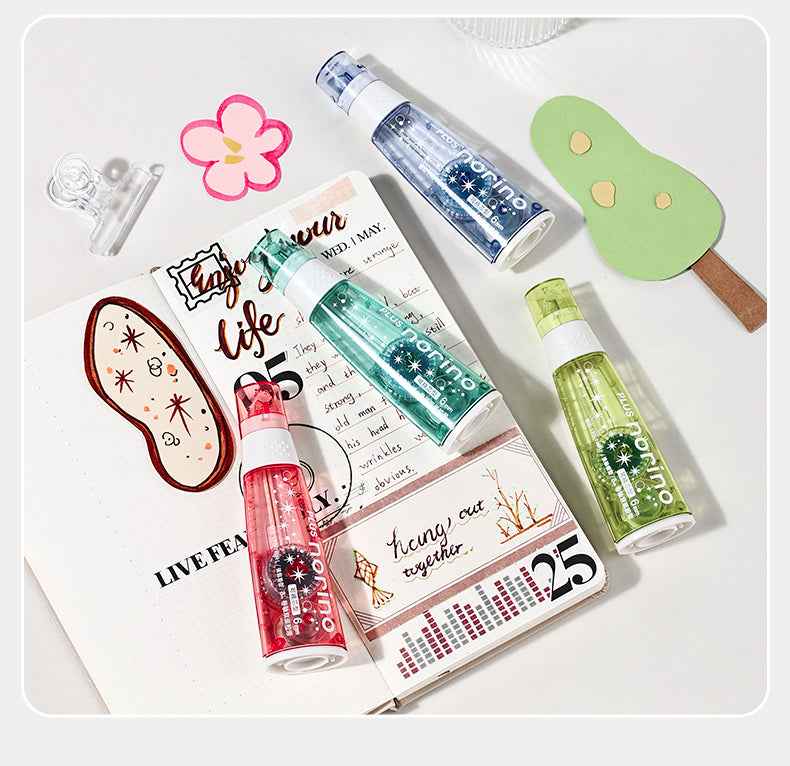 PLUS Glue Tape 1/4" Wide Adhesive,1 Body with 5 Refills