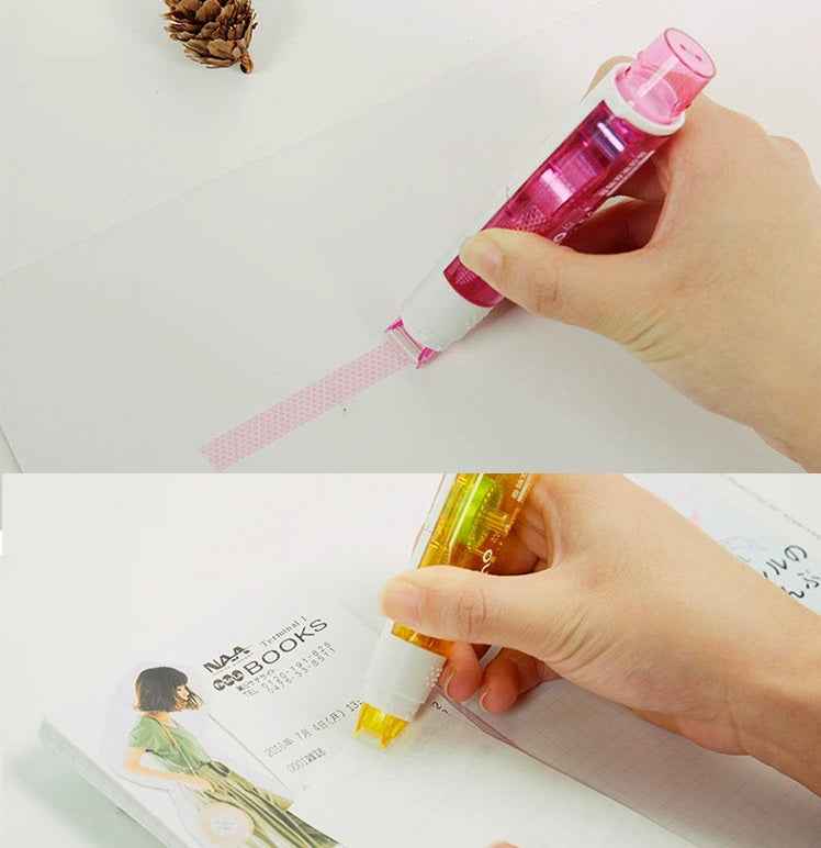 PLUS Glue Tape 1/4" Wide Adhesive,1 Body with 5 Refills