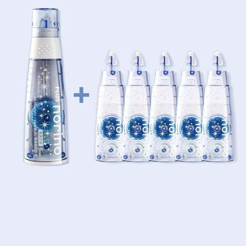 PLUS Glue Tape 1/4" Wide Adhesive,1 Body with 5 Refills