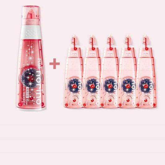 PLUS Glue Tape 1/4" Wide Adhesive,1 Body with 5 Refills