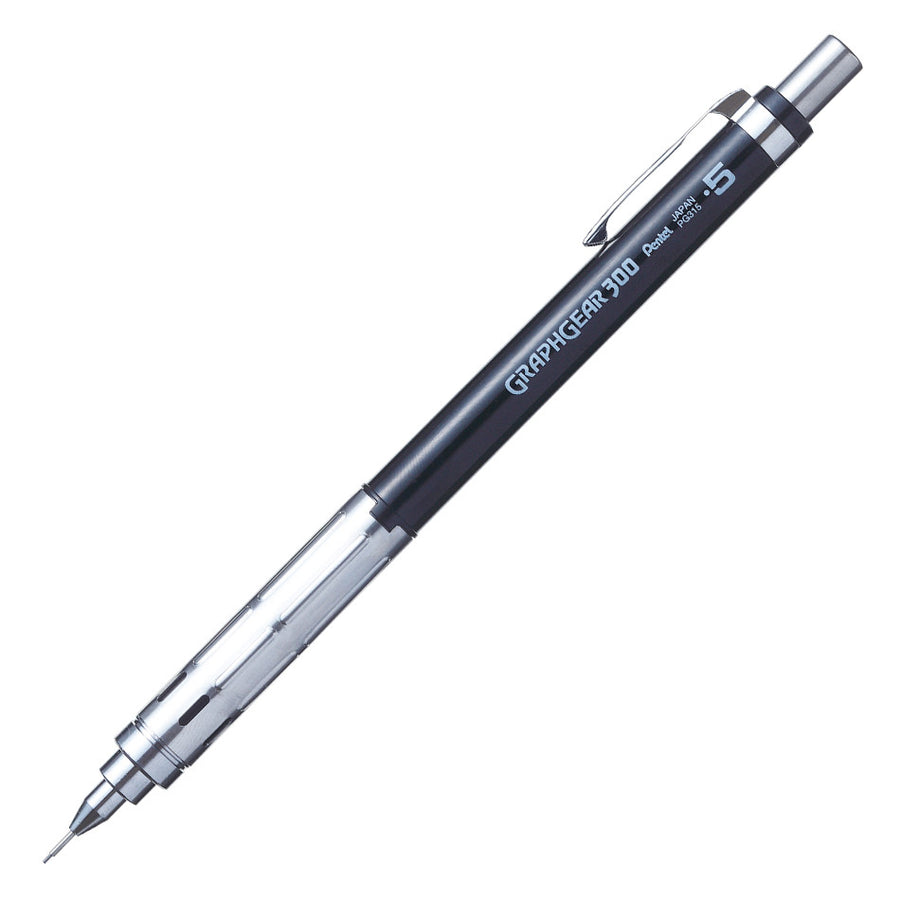 Pentel Arts GraphGear 300 Mechanical Pencil,0.5mm with 3 Leads