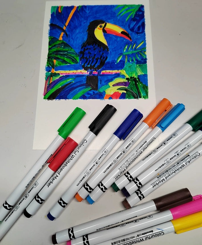 12-Color Erasable Whiteboard Markers 24-Pack Magnetic Eraser