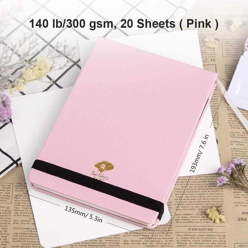 Paul Rubens Watercolor Journal 140lb Hot Pressed,20 Sheets