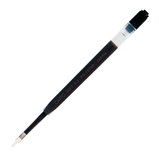OHTO Soft Oil Based Ink Pen Refill 0.7mm Black PS-107N,3 Pack