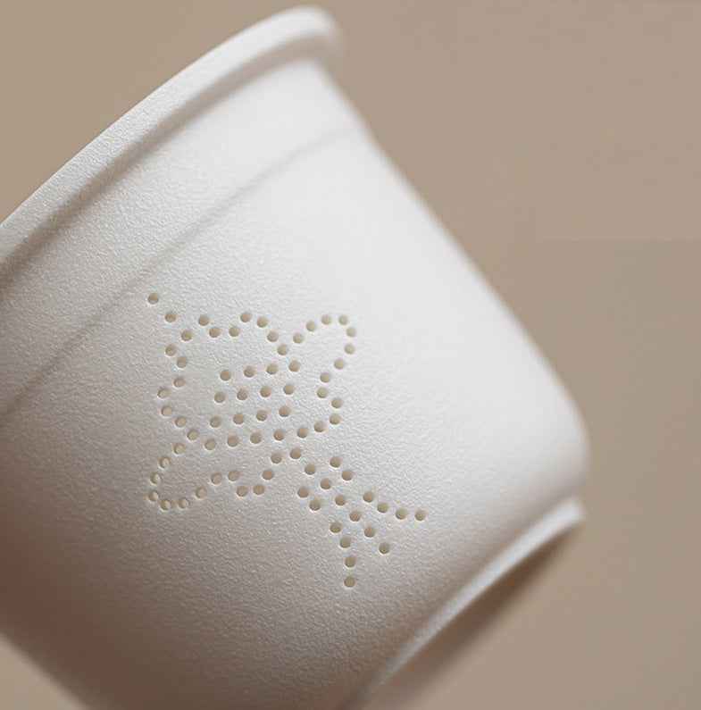 11oz Panda Tea Mug with Infuser and Lid Strainer Coaster