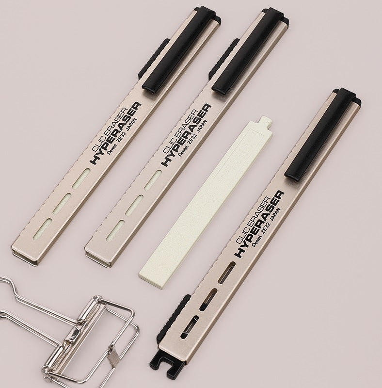 Pentel Clic Eraser Metal Shell for Pencil/Gel/Ballpoint Pen