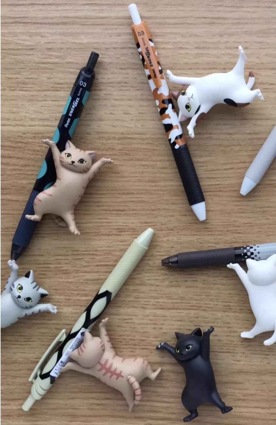 Japanese Pentel ENERGEL 0.5mm Black Cat Gel Ink Pen 3 Pack