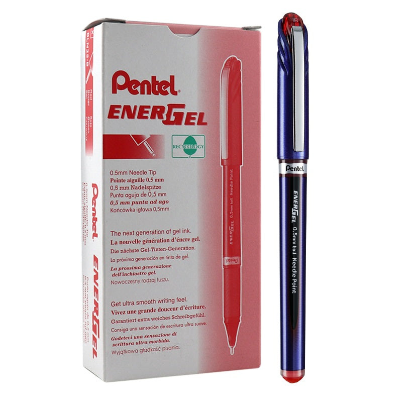 Pentel EnerGel Gel Ink Pen 0.5mm Fine Point Needle Tip,12 Pack