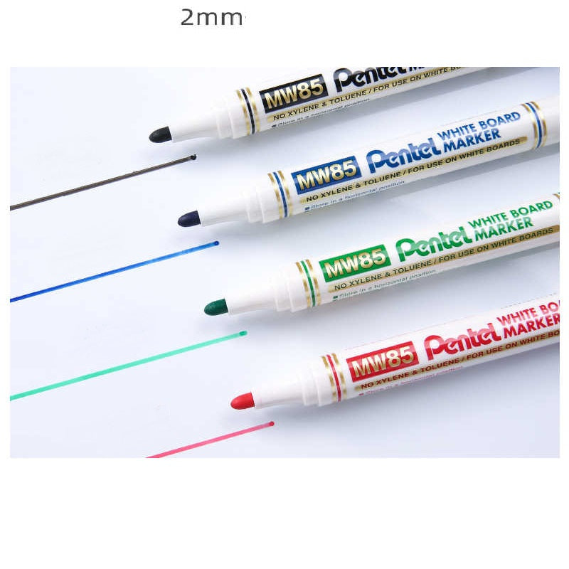 Pentel Everyday Drywipe White Board Markers 2.0mm Bullet Point MW85 4 Pack
