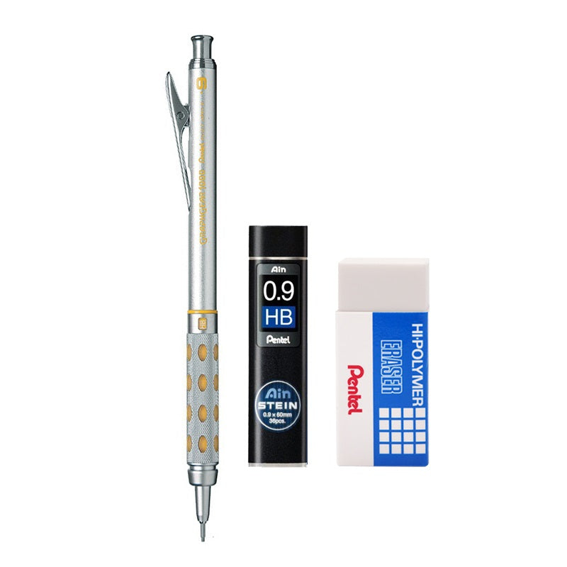 Pentel Graphgear 1000 MechanIcal Pencil Set with Leads Eraser