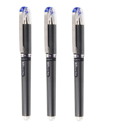 Pentel Hybrid Gel Grip Deluxe DX Rollerball Pen,0.7MM,3 Pack