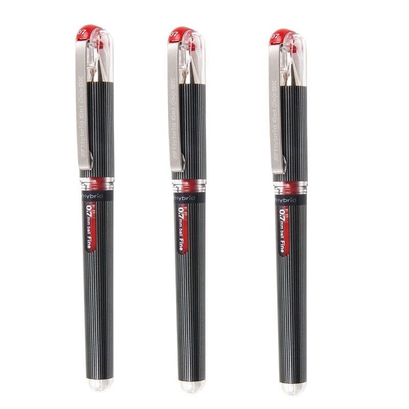 Pentel Hybrid Gel Grip Deluxe DX Rollerball Pen,0.7MM,3 Pack