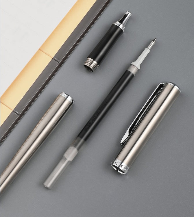 Pentel K600 Libretto Gel Roller Pen 0.7mm,All Metal,Black Ink