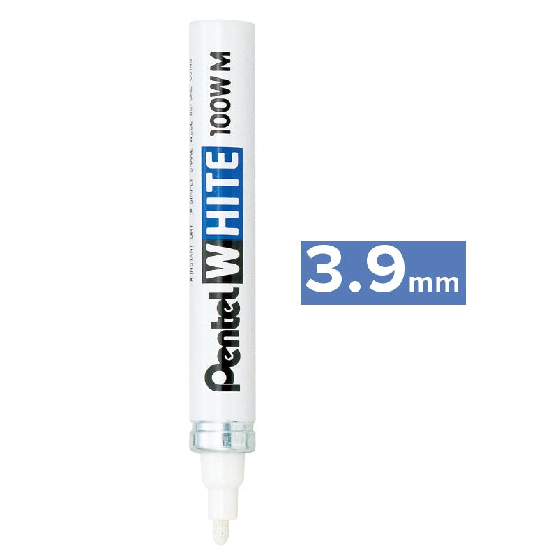 Pentel Permanent Marker, White, Fine Point, 1-Pack (100W-F/S/M)