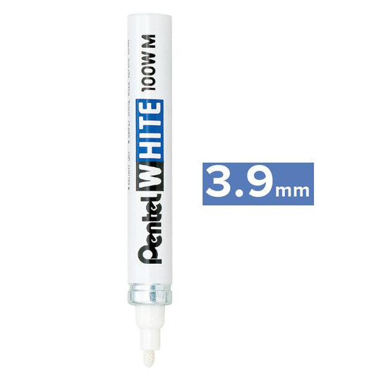 Pentel Permanent Marker, White, Fine Point, 1-Pack (100W-F/S/M)