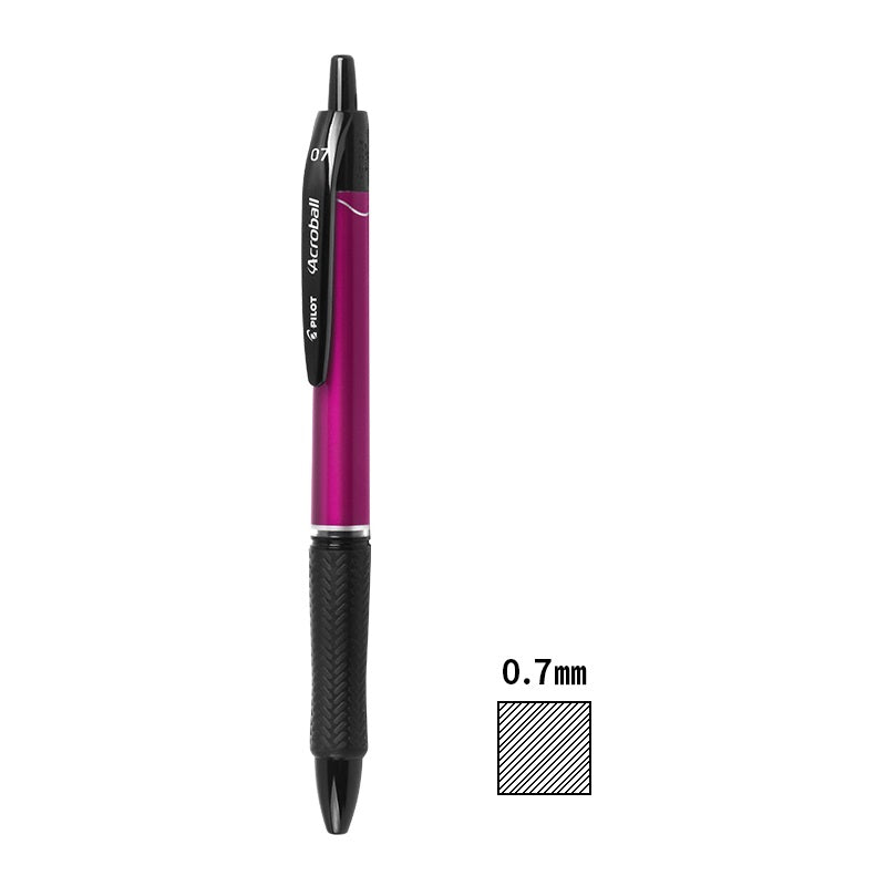 2pcs Pilot Acroball T Series Black Ballpoint Pen 0.3mm/0.5mm/0.7mm