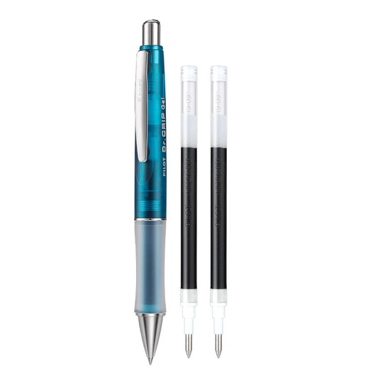 Pilot Dr. Grip Retractable Rolling Ball Gel Pen 0.5mm with 2 Black Ink Refills