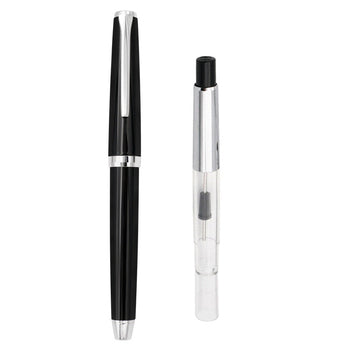 Pilot Elabo Fountain Pen - Black/Red - 14k Soft Fine/Medium Nib