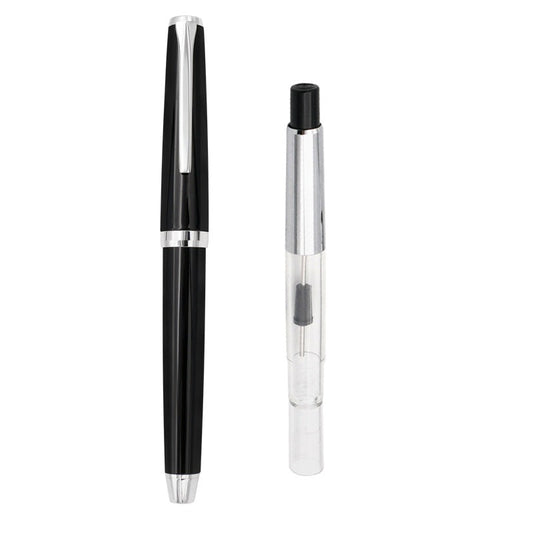 Pilot Elabo Fountain Pen - Black/Red - 14k Soft Fine/Medium Nib