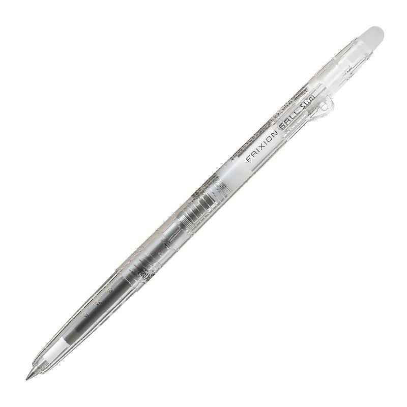 Pilot Frixion Ball Slim Erasable Gel Pen 0.38mm - CLEAR BODY - 3 Pack