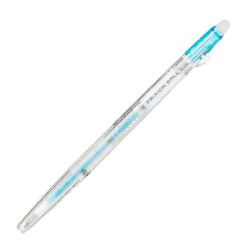 Pilot Frixion Ball Slim Erasable Gel Pen 0.38mm - CLEAR BODY - 3 Pack