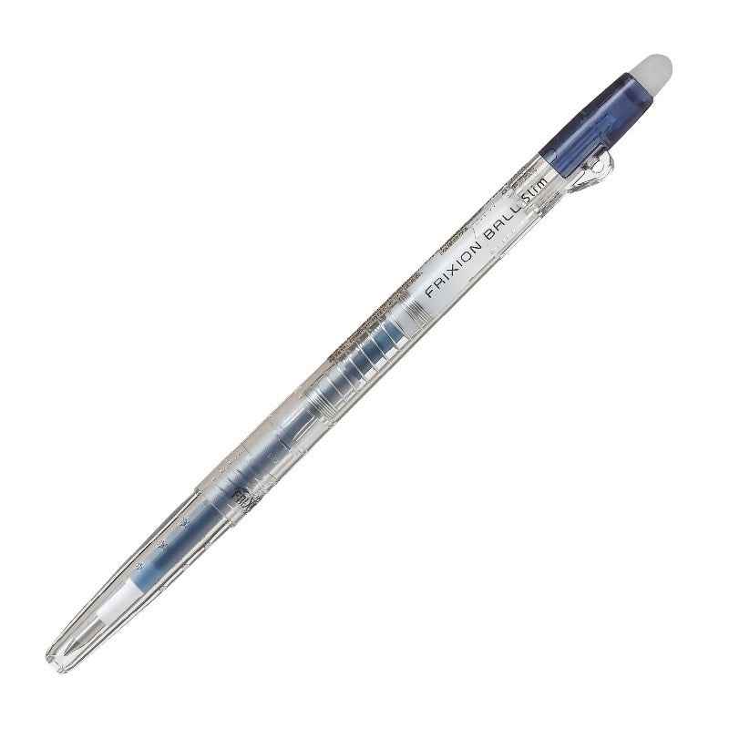 Pilot Frixion Ball Slim Erasable Gel Pen 0.38mm - CLEAR BODY - 3 Pack