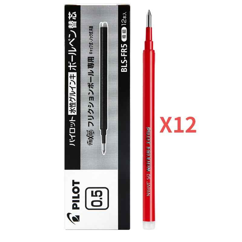 Pilot FriXion Ball Gel Pen Refill - 0.5mm Black/Red/Blue Ink 12 Pack