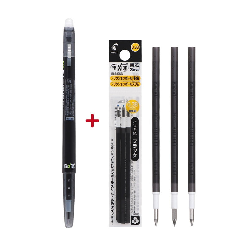 Pilot Frixion Ball Slim Erasable Gel Pen 0.38mm with 3 Refills